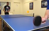 Playing ping pong