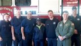 Firemen and special visitor