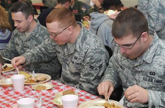 People eating ...